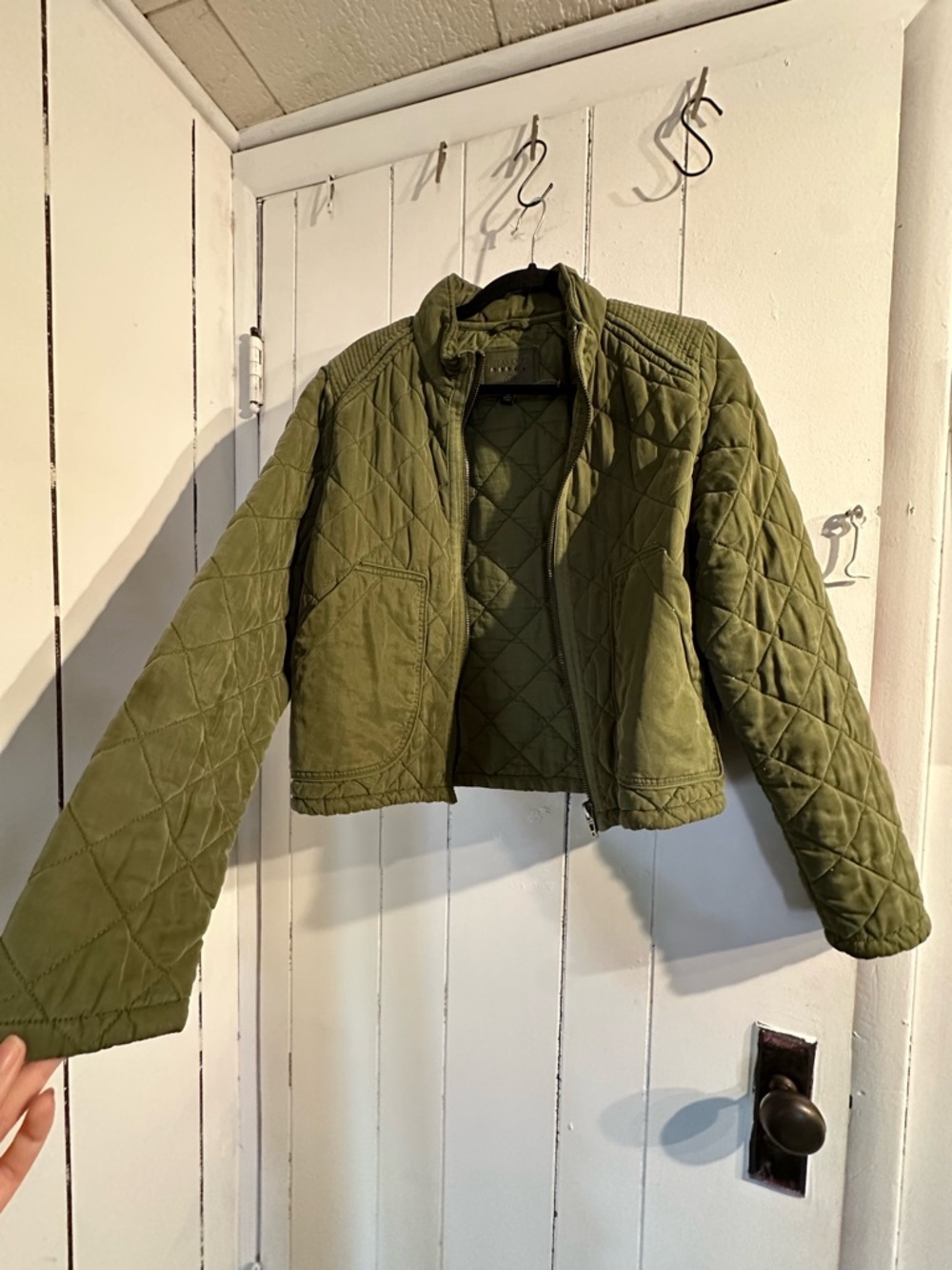 BLANK NYC Quilted Olive Green Women's Jacket